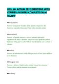 HIEU 201 ACTUAL TEST QUESTIONS WITH&NewLine;VERIFIED ANSWERS COMPLETE EXAM&NewLine;REVIEW