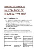 2026&sol;2027 INDIANA IDOI TITLE 27 MASTERY&colon; The Elite Universal Test Bank &lpar;Life & Health Insurance&rpar;