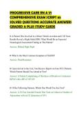 PROGRESSIVE CARE RN A V1&NewLine;COMPREHENSIVE EXAM SCRIPT 65&NewLine;SOLVED QUESTIONS ACCURATE ANSWERS&NewLine;GRADED A PLUS STUDY GUIDE