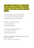 PROGRESSIVE CARE RN A V1 EXAM PREP&NewLine;QUESTIONS AND ANSWERS 100 PERCENT&NewLine;CORRECT PRACTICE SOLUTION PREMIUM&NewLine;REVIEW