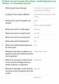 FE Electrical and Computer Study Guide - Verified Questions and Answers - A&plus; Guaranteed Success
