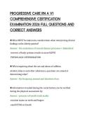 PROGRESSIVE CARE RN A V1&NewLine;COMPREHENSIVE CERTIFICATION&NewLine;EXAMINATION 2026 FULL QUESTIONS AND&NewLine;CORRECT ANSWERS