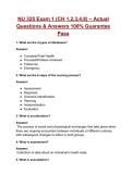 NU 325 Exam 1 &lpar;CH 1&comma;2&comma;3&comma;4&comma;8&rpar; &ndash; &lpar;2026&rpar; Actual Questions & Answers 100&percnt; Guarantee Pass &NewLine;
