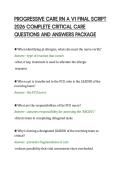 PROGRESSIVE CARE RN A V1 FINAL SCRIPT&NewLine;2026 COMPLETE CRITICAL CARE&NewLine;QUESTIONS AND ANSWERS PACKAGE