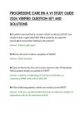 PROGRESSIVE CARE RN A V1 STUDY GUIDE&NewLine;2026 VERIFIED QUESTION SET AND&NewLine;SOLUTIONS