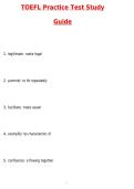 TOEFL Practice Test 2026 Actual Questions and Correct Answers &lpar;Latest 2026 &sol; 2027 Update&rpar; Graded A&plus; 100&percnt; Guarantee Verified by Experts&period;