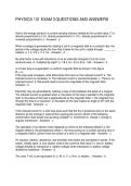 PHYSICS 131 EXAM 3 QUESTIONS AND ANSWERS