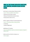 HIEU 201 TEST BANK UPDATED QUESTIONS&NewLine;AND VERIFIED ANSWERS EXAM SUCCESS&NewLine;GUIDE