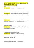 ISTM 210 Exam 1 - Miller Questions & Answers &lpar;Grade A&plus;&rpar;&period;docx&NewLine;&NewLine;