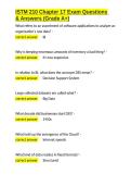 ISTM 210 Chapter 17 Exam Questions & Answers &lpar;Grade A&plus;&rpar;&period;docx&NewLine;&NewLine;
