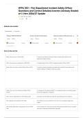 NFPA 1521 &ndash; Fire Department Incident Safety Officer Questions and Correct Detailed Answers &lpar;Already Graded A&plus;&rpar; &vert; New 2026&sol;27 Update