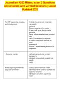 Journalism 4200 Mizzou exam 2 Questions&NewLine;and Answers with Verified Solutions &vert; Latest&NewLine;Updated 2026