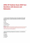 APEA 3P Predictor Exam 2025 Test Questions with Answers and Rationales