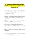ILE Complete Exam Study Questions with &NewLine;100&percnt; Correct Answers Already Graded A&plus; &vert; &NewLine;Guarantee Pass
