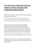 UHC ETHICS AND COMPLIANCE EXAM 2026&NewLine;WORKPLACE ETHICS AND REGULATORY&NewLine;COMPLIANCE REVIEW PACKAGE