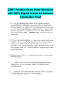 CBMT Practice Exam Study Questions &NewLine;with 100&percnt; Expert Graded A&plus; Answers &NewLine;&vert; Guarantee Pass&excl; 