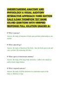 UNDERSTANDING ANATOMY AND&NewLine;PHYSIOLOGY A VISUAL AUDITORY&NewLine;INTERACTIVE APPROACH THIRD EDITION&NewLine;GALE SLOAN THOMPSON TEST BANK&NewLine;SOLVED QUESTIONS WITH VERIFIED&NewLine;RESPONSES FULL SOLUTION GRADED A&plus;