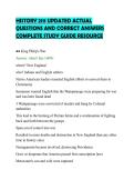 HISTORY 2111 UPDATED ACTUAL&NewLine;QUESTIONS AND CORRECT ANSWERS&NewLine;COMPLETE STUDY GUIDE RESOURCE