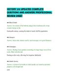 HISTORY 2111 UPDATED COMPLETE&NewLine;QUESTIONS AND ANSWERS PROFESSIONAL&NewLine;REVIEW SHEET