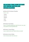 HK 100 EXAM 1 FINAL PAPER TEST BANK&NewLine;WITH VERIFIED QUESTIONS AND&NewLine;DETAILED SOLUTIONS