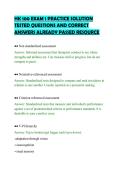 HK 100 EXAM 1 PRACTICE SOLUTION&NewLine;TESTED QUESTIONS AND CORRECT&NewLine;ANSWERS ALREADY PASSED RESOURCE