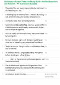 Architecture Paxton Patterson Study Guide - Verified Questions and Answers - A&plus; Guaranteed Success