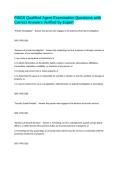 PISGS Qualified Agent Examination Questions with Correct Answers Verified by Expert