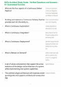 SAFe Architect Study Guide - Verified Questions and Answers - A&plus; Guaranteed Success
