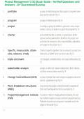 Project Management C722 Study Guide - Verified Questions and Answers - A&plus; Guaranteed Success