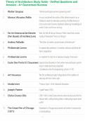 Theory of Architecture Study Guide - Verified Questions and Answers - A&plus; Guaranteed Success
