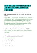 HOSA UPDATED COMPLETE QUESTIONS&NewLine;AND ANSWERS PREMIUM LEARNING&NewLine;COMPANION