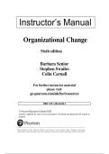 Solution Manual For Organizational Change&comma; 6th edition  Barbara Senior  Stephen Swailes  Colin Carnall