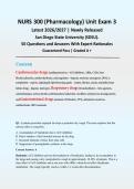 NURS 300 Pharmacology Unit Exam 3 BUNDLE 2026&sol;2027 &vert; SDSU &vert; 3 Exam Sets &lpar;150 Q&A&rpar; with Expert Rationales &vert; Guaranteed Pass - A&plus; Graded