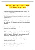 BTCS EXAM QUESTIONS AND &NewLine;ANSWERS 2026 - 2027 