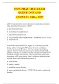 MSW PRACTICE EXAM &NewLine;QUESTIONS AND &NewLine;ANSWERS 2026 - 2027