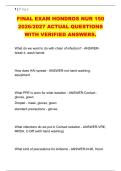 FINAL EXAM HONDROS NUR 150 &NewLine;2026&sol;2027 ACTUAL QUESTIONS &NewLine;WITH VERIFIED ANSWERS&period; 