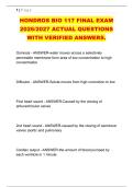 HONDROS BIO 117 FINAL EXAM &NewLine;2026&sol;2027 ACTUAL QUESTIONS &NewLine;WITH VERIFIED ANSWERS&period; 