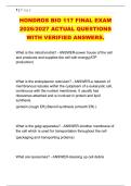 HONDROS BIO 117 FINAL EXAM &NewLine;2026&sol;2027 ACTUAL QUESTIONS &NewLine;WITH VERIFIED ANSWERS&period;