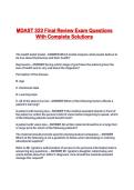 MDAST 323 Final Review Exam Questions With Complete Solutions