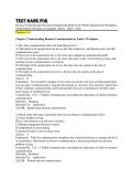 Test Bank For Business Communication Essentials Fundamental Skills for the Mobile-Digital-Social Workplace&comma; Global Edition&comma; 8th edition Courtland L&period; Bovee  John V&period; Thill