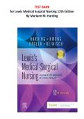 Test Bank Lewis Medical-Surgical Nursing&colon; Assessment and Management of Clinical Problems 12th Edition By Harding & Kwong&NewLine;