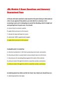 JBL Module 2 Exam Questions and Answers&vert; Guaranteed Pass&vert; Latest Update