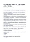 ECU OMGT 3123 EXAM 1 QUESTIONS AND ANSWERS