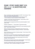 EXAM 1 STUDY GUIDE OMGT 3123 &lpar;CH 1&comma; 2&comma; 4&comma; 7&comma; 9&rpar; QUESTIONS AND ANSWERS
