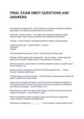 FINAL EXAM OMGT QUESTIONS AND ANSWERS