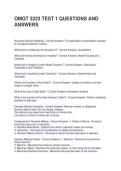 OMGT 3223 TEST 1 QUESTIONS AND ANSWERS