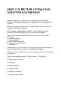 OMGT 4753 MIDTERM REVIEW EXAM QUESTIONS AND ANSWERS