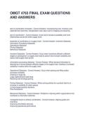 OMGT 4763 FINAL EXAM QUESTIONS AND ANSWERS