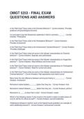 OMGT 5253 - FINAL EXAM QUESTIONS AND ANSWERS