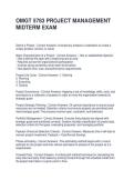 OMGT 5783 PROJECT MANAGEMENT MIDTERM EXAM QUESTIONS AND ANSWERS &vert; GRADED A